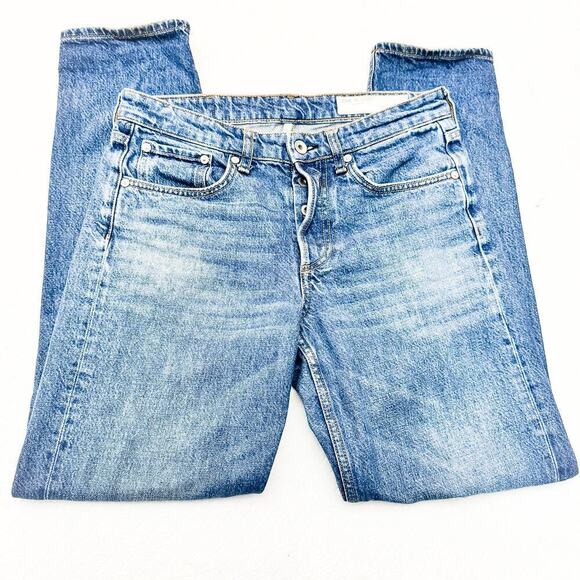 Rag & Bone Rosa Mid-Rise Boyfriend Button-Fly Jasper Denim Jeans Size 25 - Picture 4 of 8